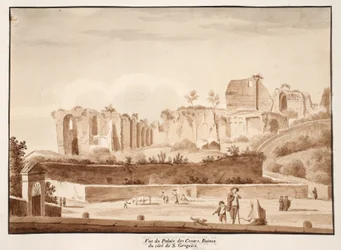 View of the Palace of the Caesars Seen from Via di San Gregorio, 1833